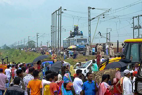 Rescue work underway after Howrah-Mumbai Mail derail in Jharkhand